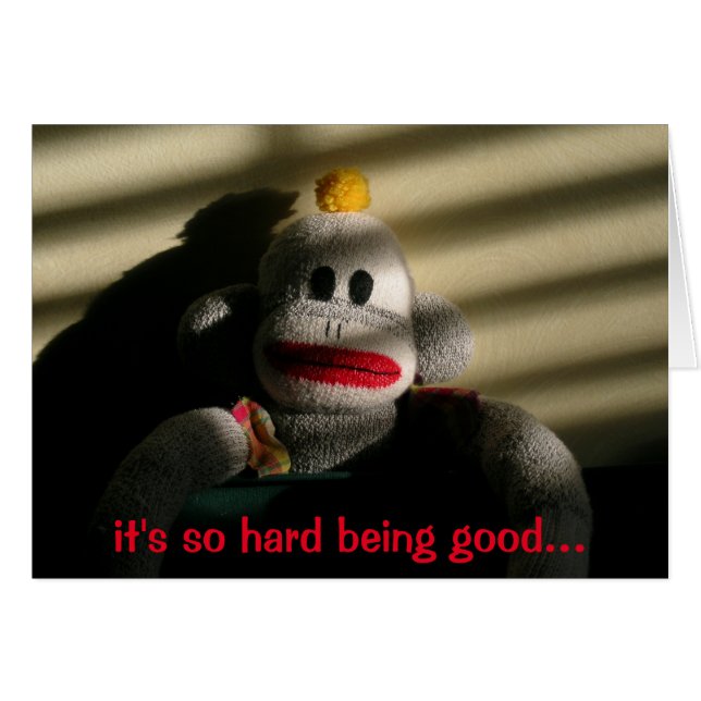 I besvära den tomma apan hälsningskort (Framsidan Horizontal)