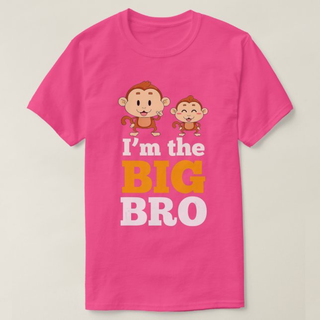 I Big Bro, Cute Monkey Brothers av Zany Brai T Shirt (Design framsida)