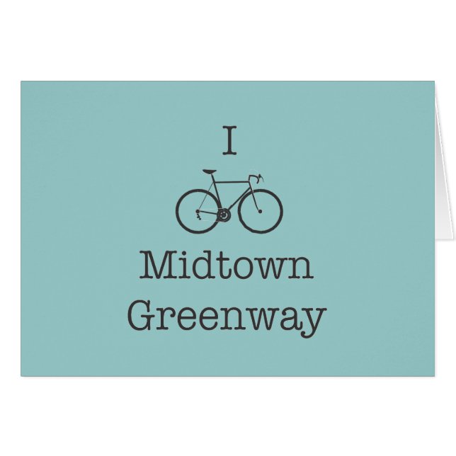I Bike Midtown Greenway Hälsningskort (Framsidan Horizontal)