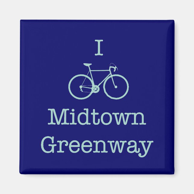 I Bike Midtown Greenway Magnet (Framsidan)