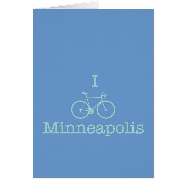 I Bike Minneapolis Hälsningskort (Framsidan)