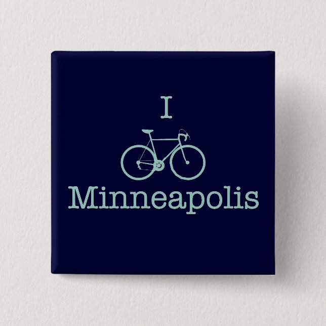 I Bike Minneapolis Knapp (Framsida)
