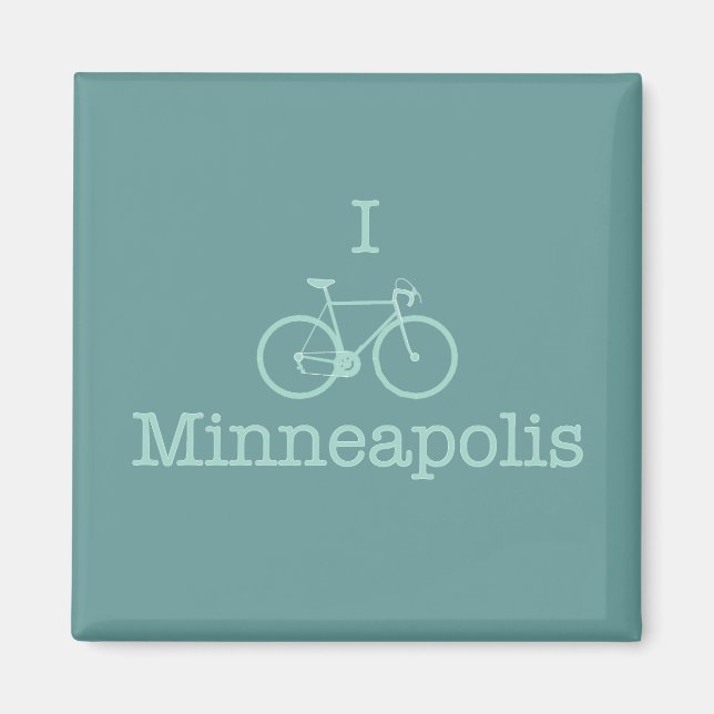 I Bike Minneapolis Magnet (Framsidan)