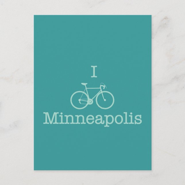 I Bike Minneapolis Vykort (Framsida)