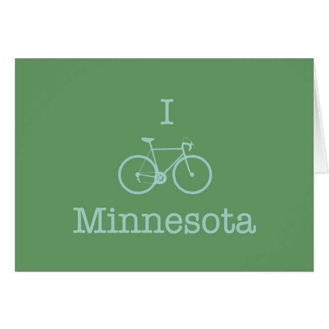 I Bike Minnesota Hälsningskort (Framsidan Horizontal)