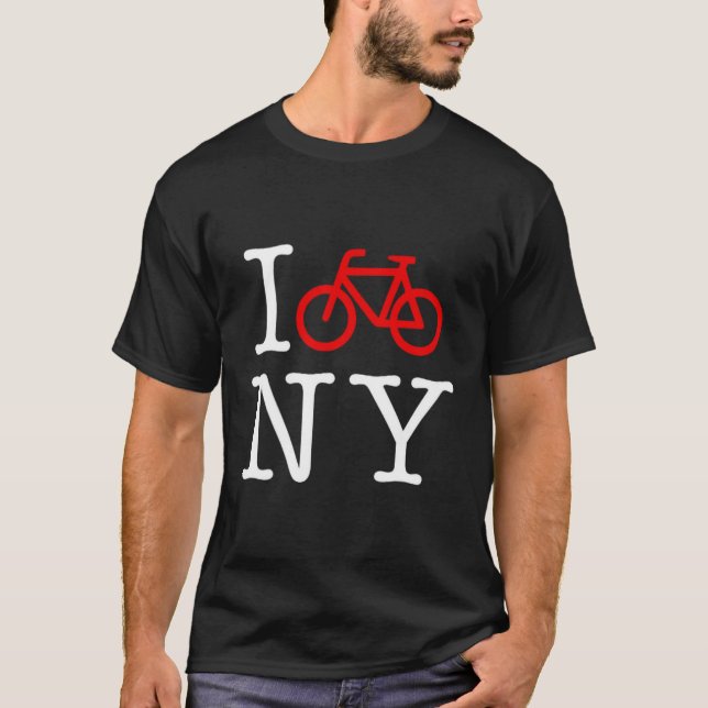 I Bike New York  T Shirt (Framsida)