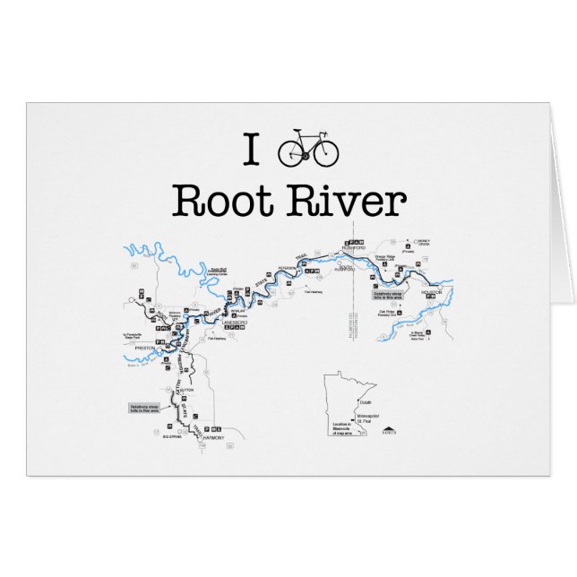 I Bike Root River Hälsningskort (Framsidan Horizontal)