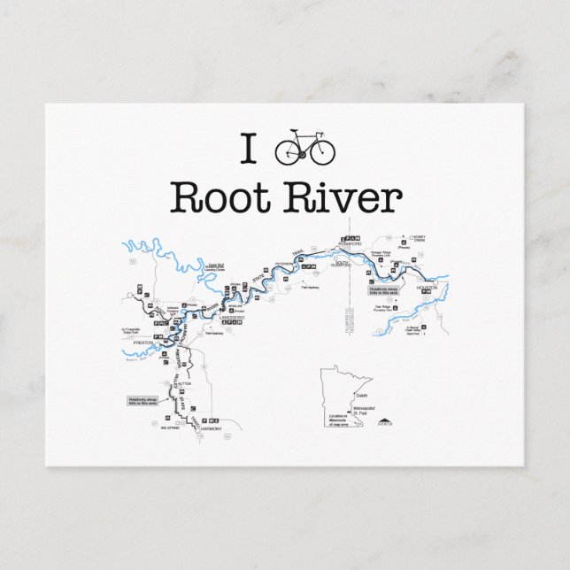 I Bike Root River Vykort (Framsida)