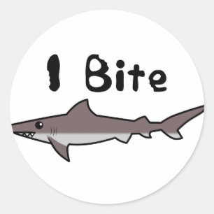 I Bita - Shark Runt Klistermärke