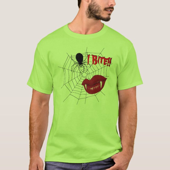 I Bita Womens T-Shirt {Lime Green} (Framsida)