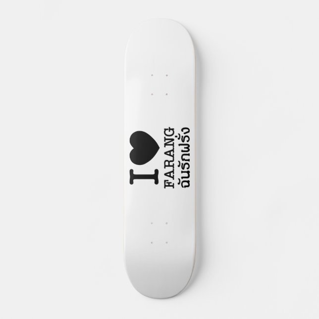I Black Heart (Kärlek) Farang Mini Skateboard Bräda 18,5 Cm (Framsida)