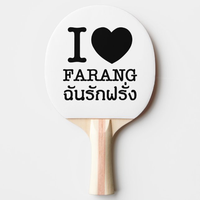 I Black Heart (Kärlek) Farang Pingisracket (Framsidan)