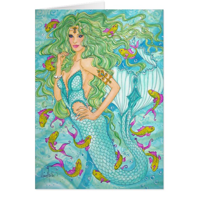 I blåtten hälsningskort (Framsidan)