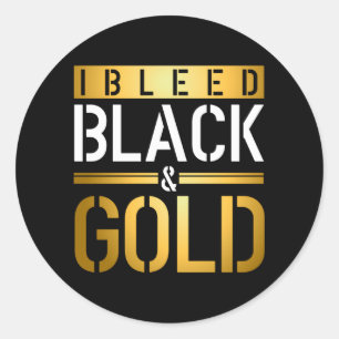I Bleed Black Guld Mörk Runt Klistermärke