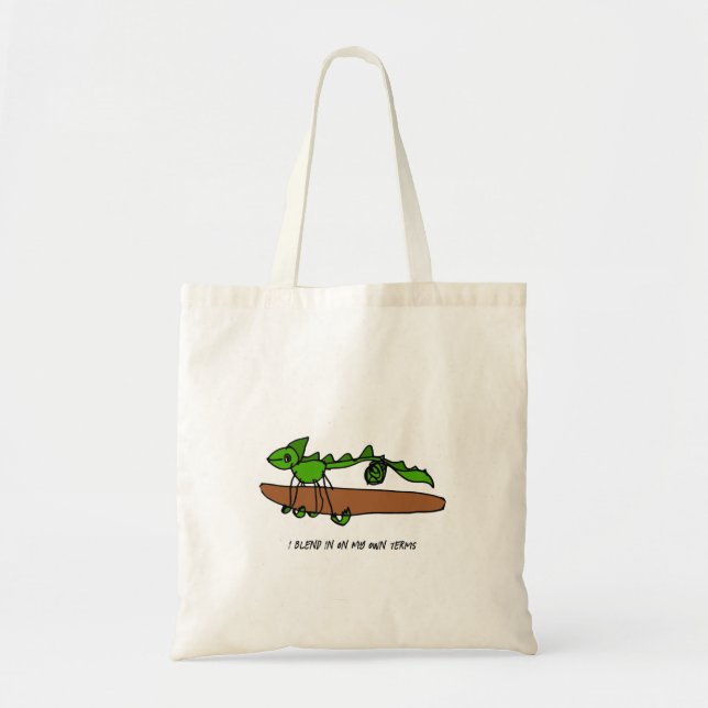 I Blend In On My Own Terms - Chameleon Tote Bag Tygkasse (Framsidan)