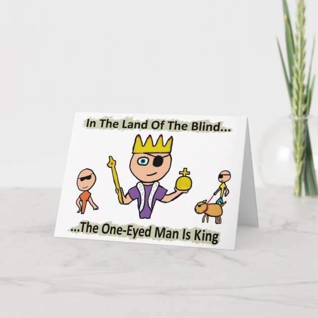 i Blindens land Kort (Framsida)