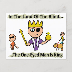 i Blindens land Vykort