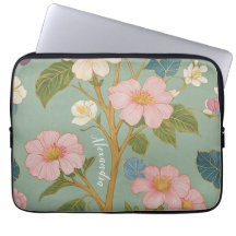 I Blommar: Pastel Gren med Rosa Flowers