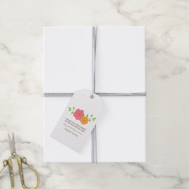 I Blommigten för BLOMMAT-Orange, Märkre Presentetikett