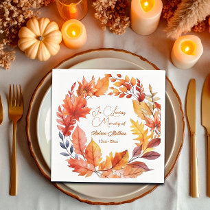 I Blommigten Loving Memory Funeral Fall Pappersservett