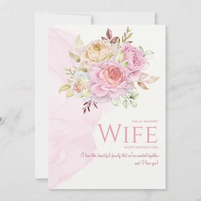 I Bloom Mors dag-kort för fru Inbjudningar (Framsida)