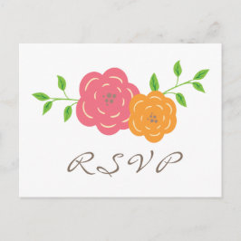I Bloom Red Orange OSA vycard Inbjudan Vykort