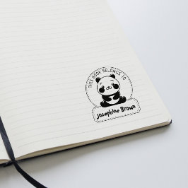 I Bok är Tillhören till, kutpanda, Bok, Stämpel