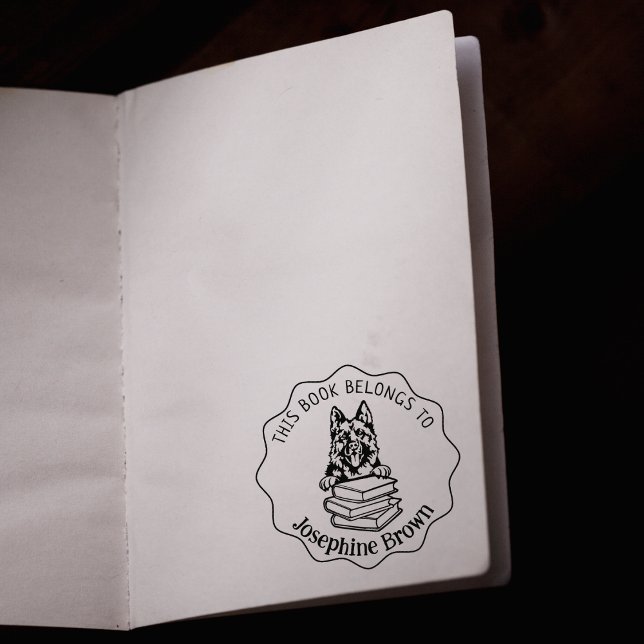 I Bok Tillhöret till, Cute German Shepherd Stämpel (Skapare uppladdad)