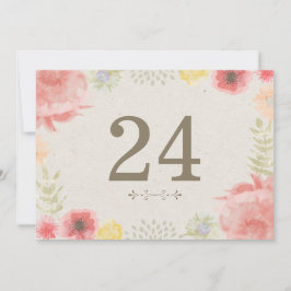 I Bordsnumren vid sommarsommaren Bröllop Inbjudningar