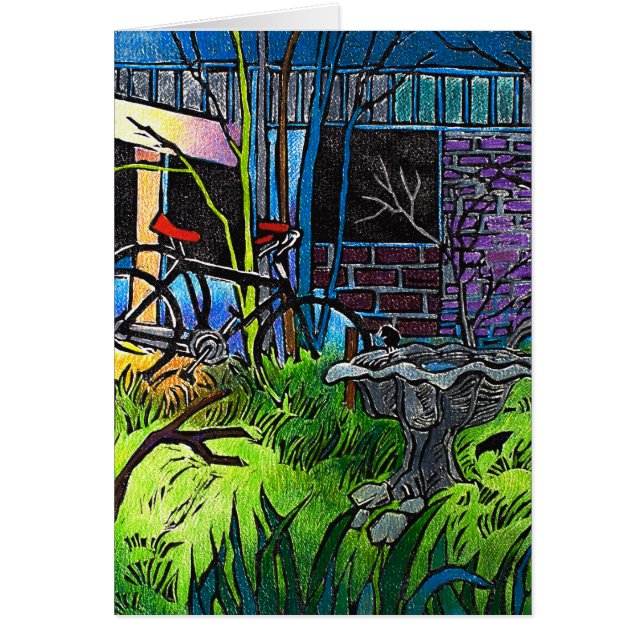 I borggården hälsningskort (Framsidan)