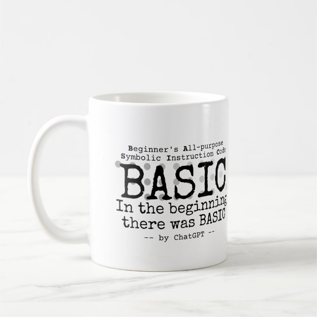 I början fanns det BASIC.w Kaffemugg (Vänster)