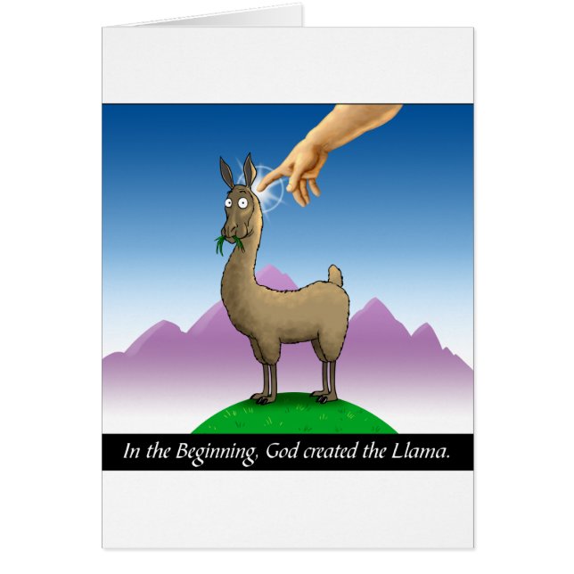 I början… hälsningskort (Framsidan)