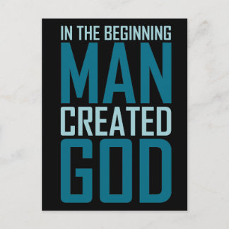 I början Skapade man Gud Vykort