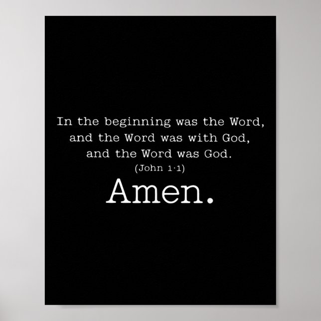 I början var Amen Ord och Ord WA Poster (Framsidan)