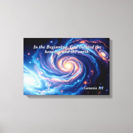 I början var Gud och skapelsen stor. Canvastryck