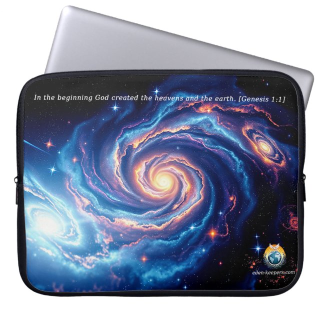 I början var Gud och skapelsen stor. Laptop Fodral (Framsidan)