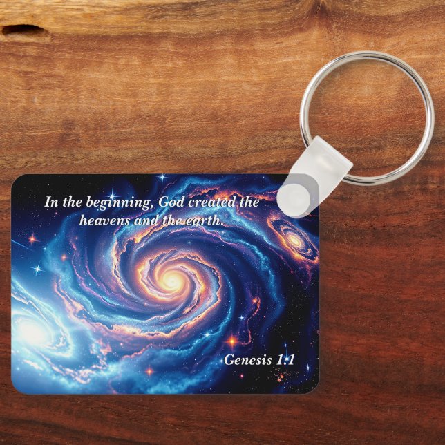 I början var Gud och skapelsen stor. Nyckelring (Framsida)