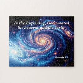 I början var Gud och skapelsen stor. Pussel