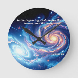 I början var Gud och skapelsen stor. Rund Klocka