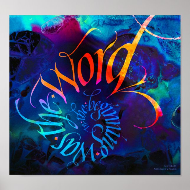 "I början var Ord," 11" x 10,25" Skriv ut Poster (Framsidan)