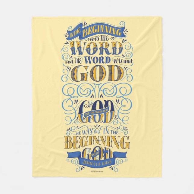 I början var ord fleecefilt (Framsidan)