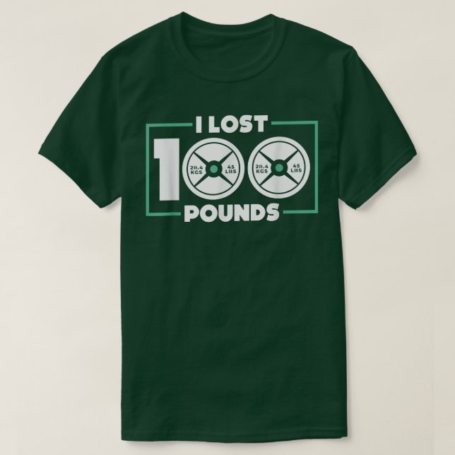 I Borttappad 100 pund, viktminskning, motivation o T Shirt (Design framsida)