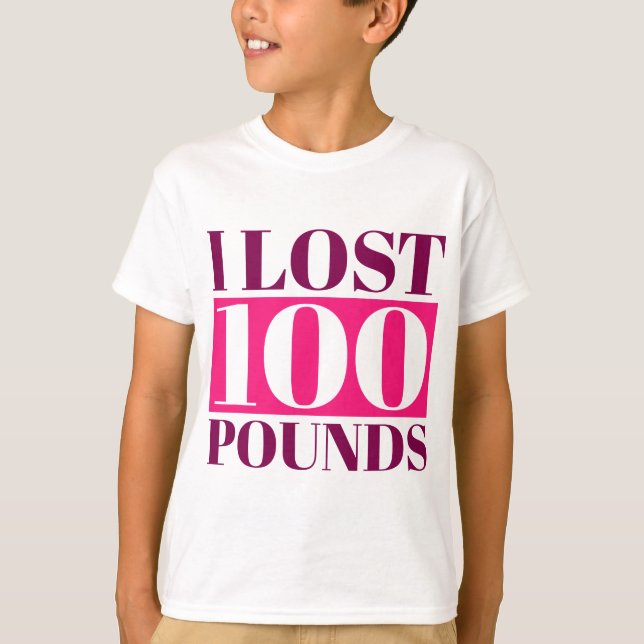 I Borttappad 100 pund, viktminskning, motivation o T Shirt (Framsida)