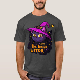 I Bougie Witch Cat Horror Halloween toon cree T Shirt