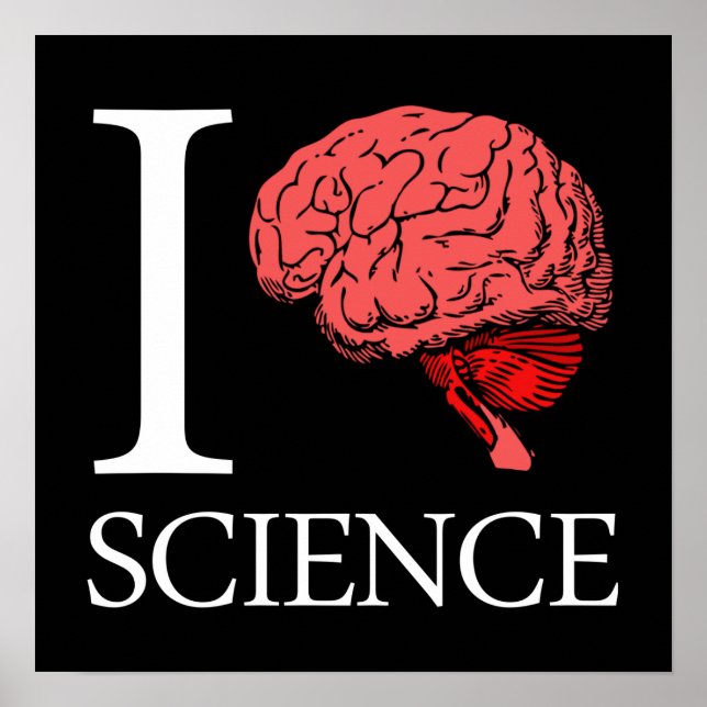 I Brain Science (I Know Science) (I Kärlek Science Poster (Framsidan)