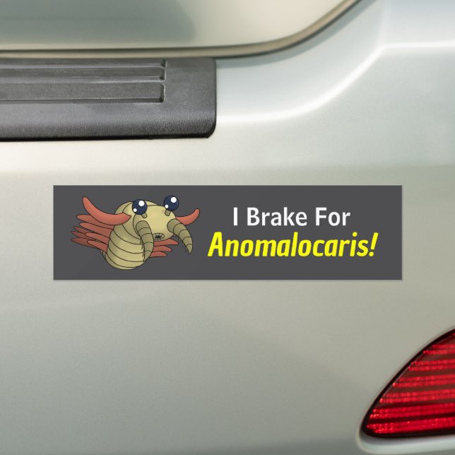 I Brake for Anomalocaris!- Prehistoric Animal Bildekal (På Bil)