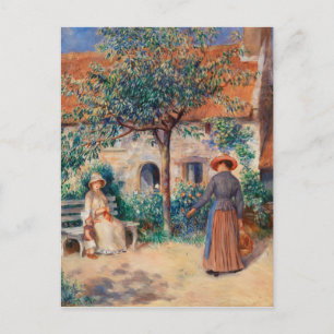 I Bretagne av Renoir Impressionist Painting Vykort