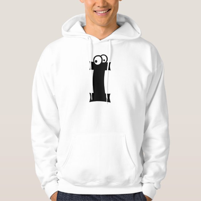 I, brev med ögonbollar hoodie (Framsida)