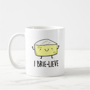 I Brie live Positive Brie Cheese Pun Kaffemugg
