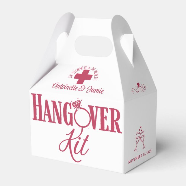 I Bröllop Hangover-paketet för sjuk- och hälsovård Presentaskar (Framsidan Sidan)
